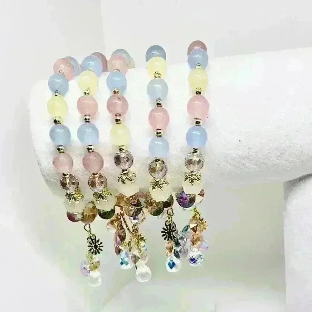 Flower Charm Crystal Bracelet - Picture 9 of 10